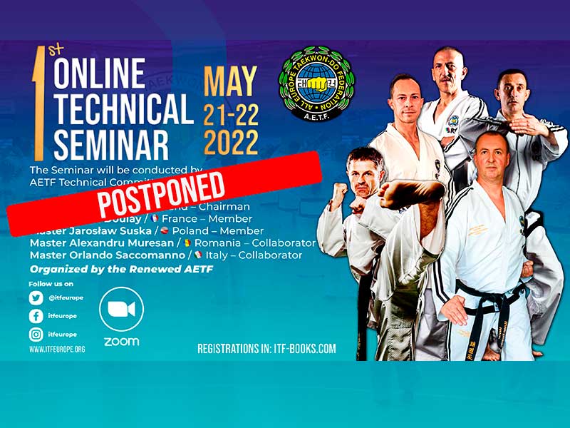 1st Online Technical Seminar Postponed thumbnail